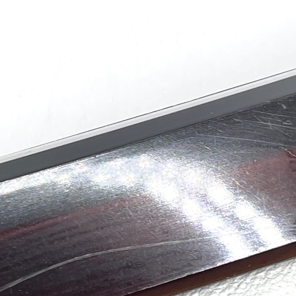 Italian Leather Lt Gray Lucite Clutch Purse Handbag Vintage - Picture 11 of 16